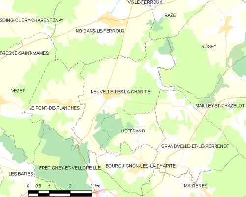 Detailkaart van de gemeente