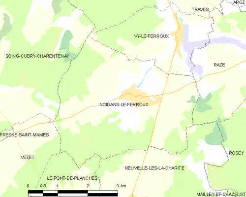 Detailkaart van de gemeente