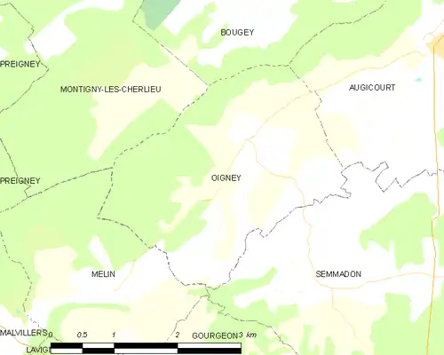 Detailkaart van de gemeente