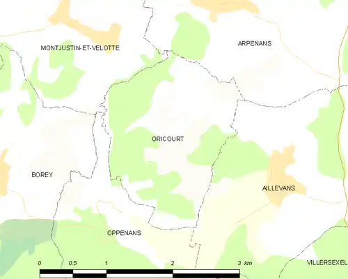 Detailkaart van de gemeente