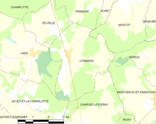 Detailkaart van de gemeente