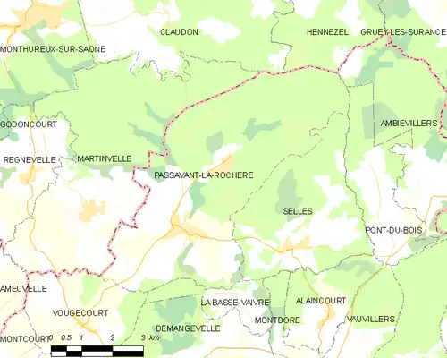 Detailkaart van de gemeente