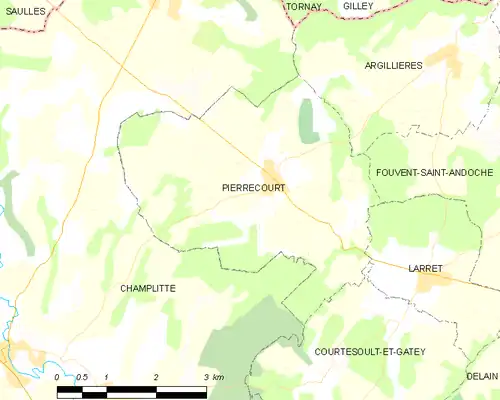 Detailkaart van de gemeente