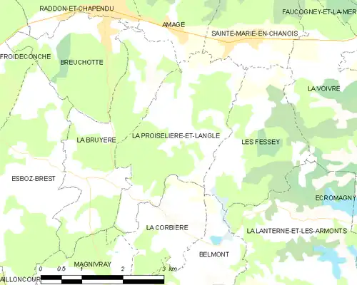 Detailkaart van de gemeente