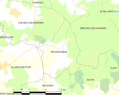 Detailkaart van de gemeente