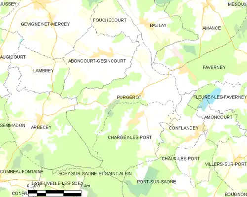 Detailkaart van de gemeente