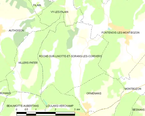 Detailkaart van de gemeente