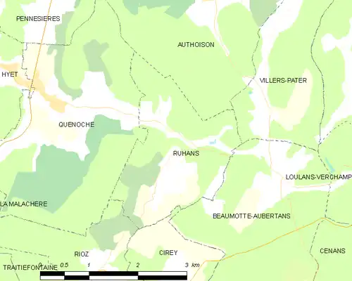 Detailkaart van de gemeente