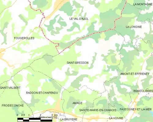 Detailkaart van de gemeente