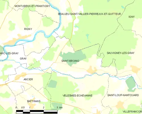 Detailkaart van de gemeente