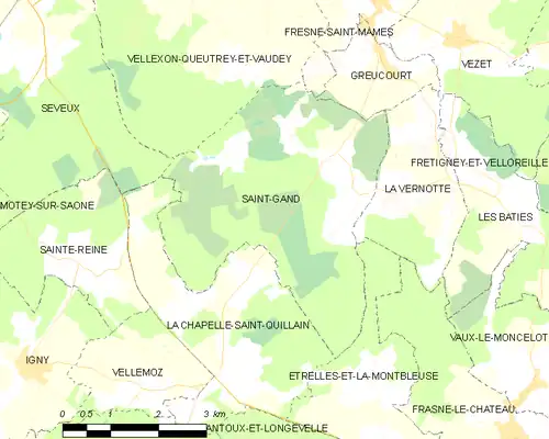 Detailkaart van de gemeente