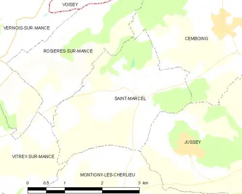 Detailkaart van de gemeente