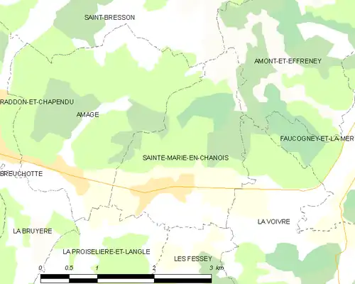 Detailkaart van de gemeente