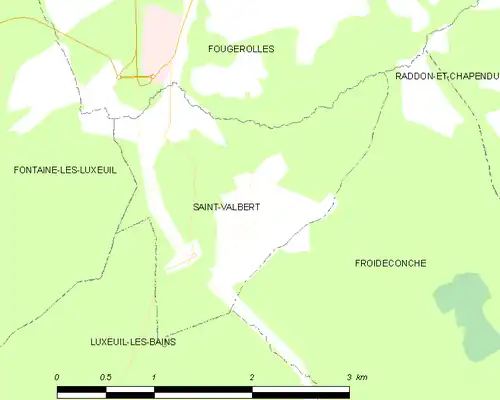 Detailkaart van de gemeente