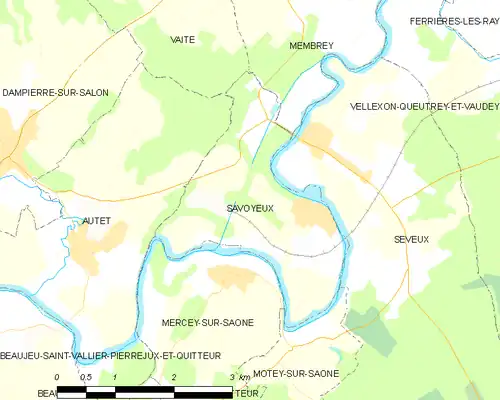 Detailkaart van de gemeente