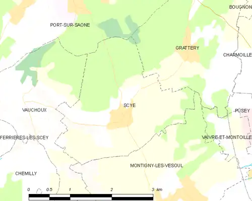 Detailkaart van de gemeente