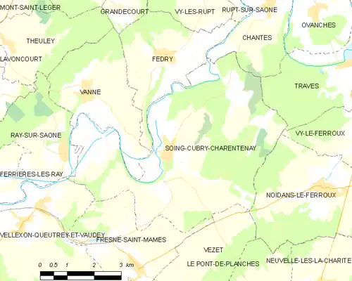 Detailkaart van de gemeente