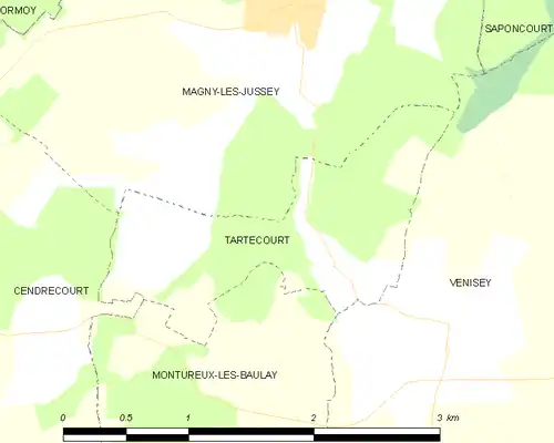 Detailkaart van de gemeente