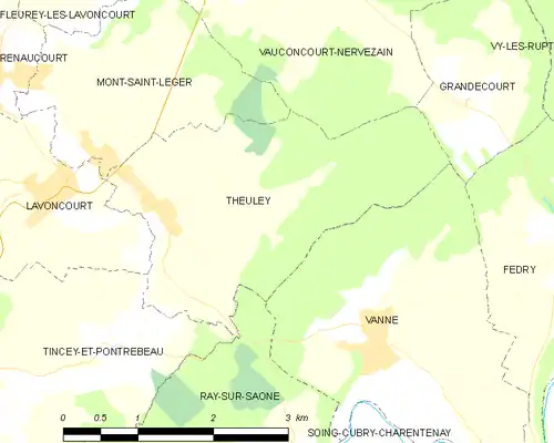 Detailkaart van de gemeente