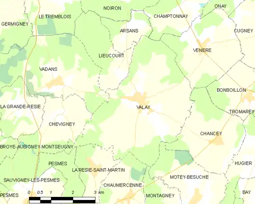 Detailkaart van de gemeente