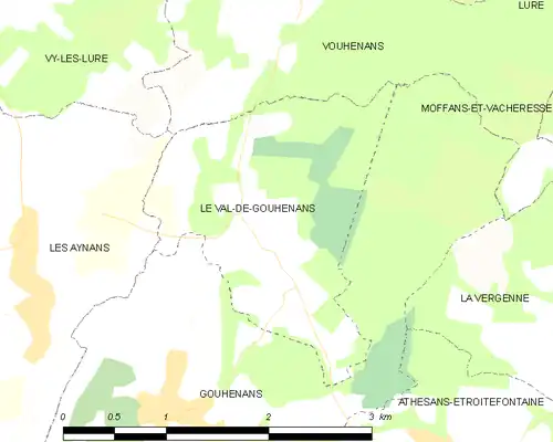 Detailkaart van de gemeente