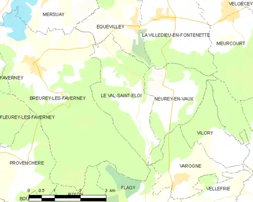 Detailkaart van de gemeente