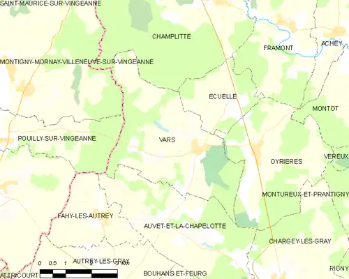 Detailkaart van de gemeente