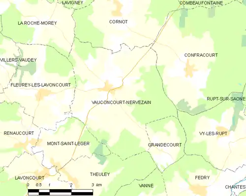 Detailkaart van de gemeente