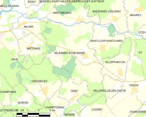 Detailkaart van de gemeente