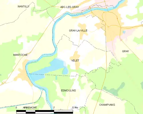 Detailkaart van de gemeente