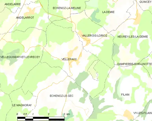 Detailkaart van de gemeente