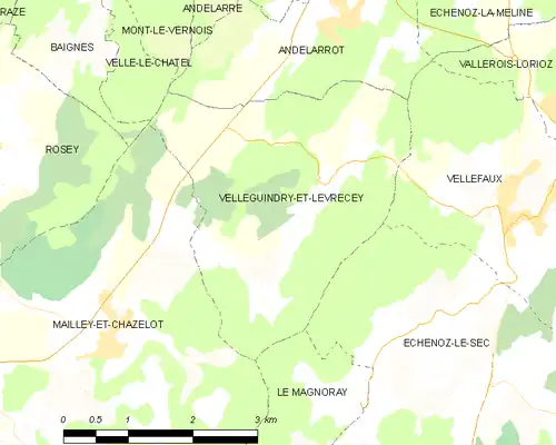 Detailkaart van de gemeente