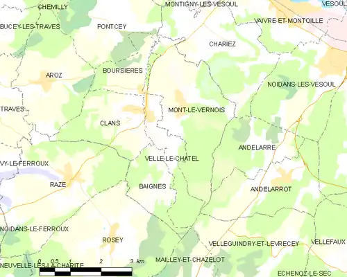 Detailkaart van de gemeente