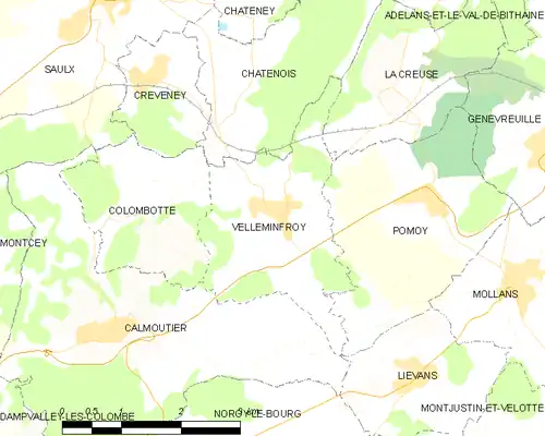 Detailkaart van de gemeente