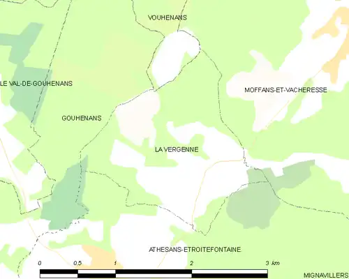 Detailkaart van de gemeente