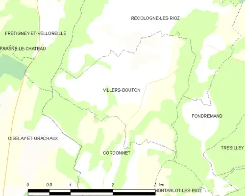 Detailkaart van de gemeente