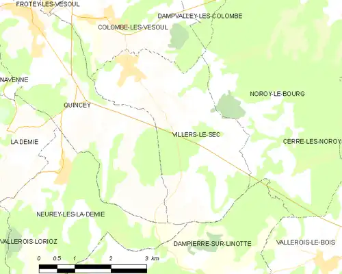 Detailkaart van de gemeente