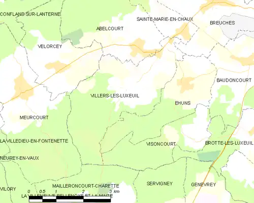 Detailkaart van de gemeente