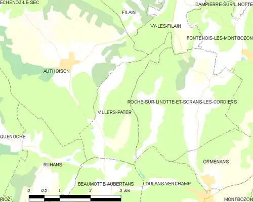 Detailkaart van de gemeente