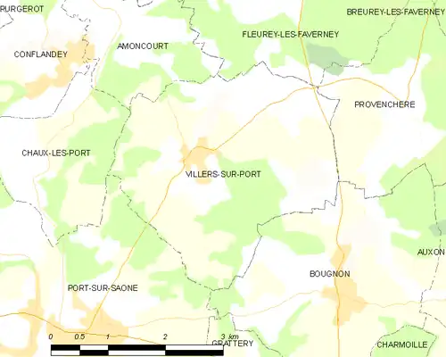 Detailkaart van de gemeente