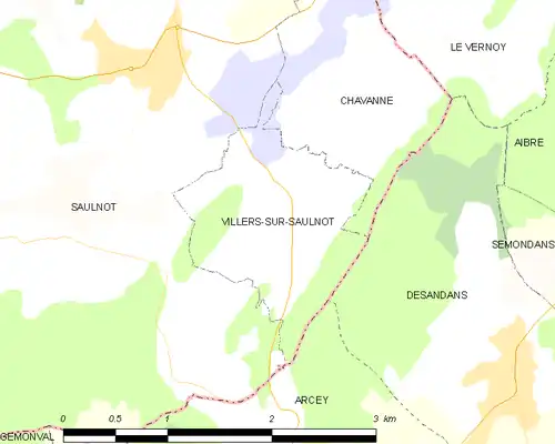 Detailkaart van de gemeente