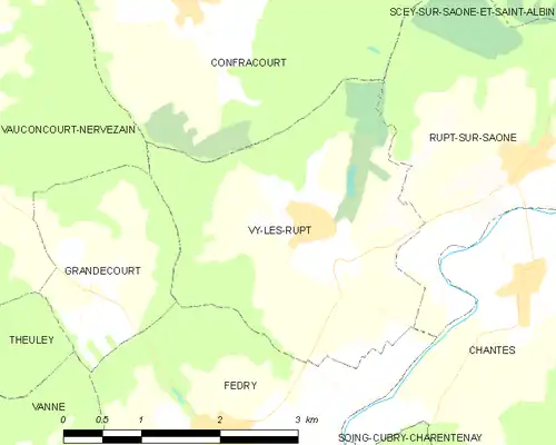 Detailkaart van de gemeente