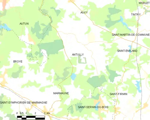 Detailkaart van de gemeente