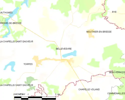 Detailkaart van de gemeente