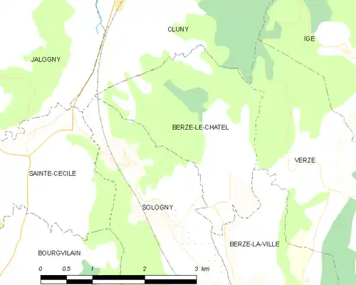 Detailkaart van de gemeente