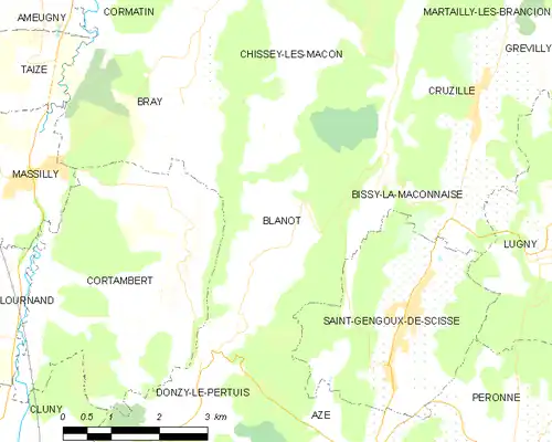 Detailkaart van de gemeente