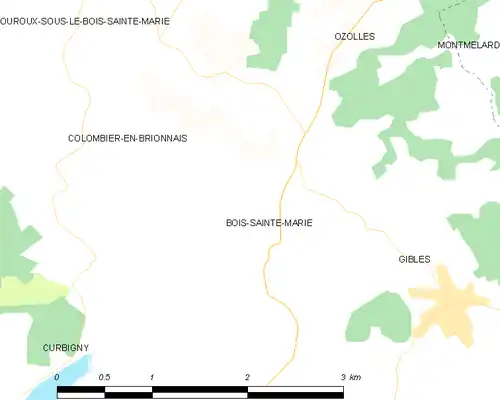 Detailkaart van de gemeente