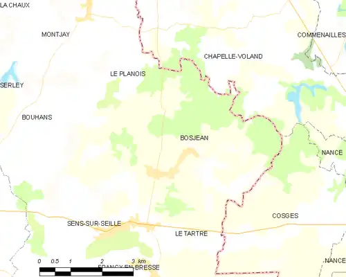 Detailkaart van de gemeente