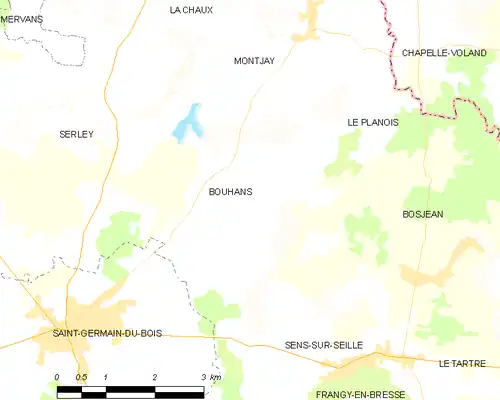 Detailkaart van de gemeente