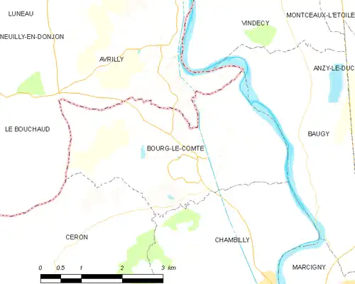 Detailkaart van de gemeente